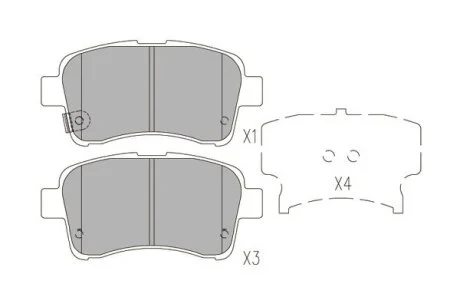 PARTS SUZUKI Гальмівні колодки передн. Liana 1.3I-1.6I 06/02 KAVO KBP8528
