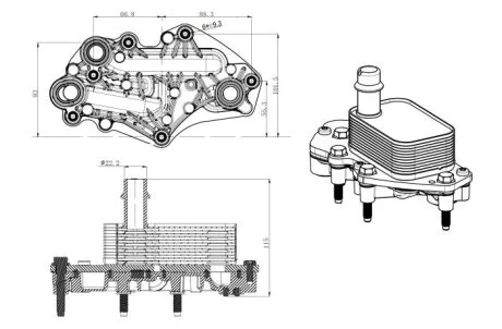 Радіатор оливи NRF 31842