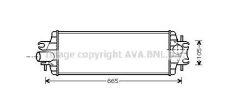 AVA RENAULT Інтеркулер Trafic II, Opel Movano, Nissan 2.5dCi/DTI 01- AVA COOLING RTA4358