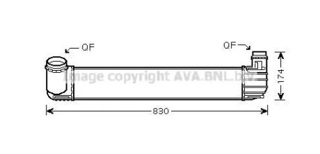 AVA RENAULT Інтеркулер Grand Scenic III, Megane III 2.0dCi 09- AVA COOLING RTA4413