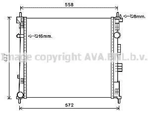AVA NISSAN Радіатор охолодження EVALIA 1.5 10-, NV200 1.5 10- AVA COOLING DN2407 (фото 1)