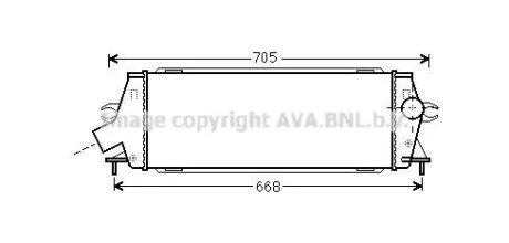 AVA RENAULT Інтеркулер Trafic II 2.0/2.5dCi 01-, Opel Vivaro AVA COOLING RTA4456