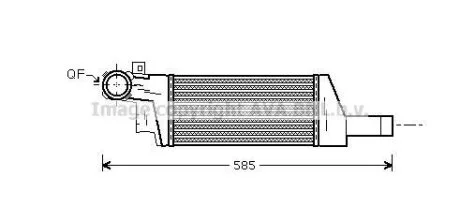 AVA OPEL Інтеркулер Combo Tour, Corsa C 1.3/1.7CDTI AVA COOLING OLA4404