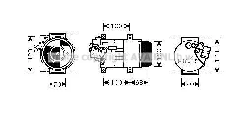 AVA DB Компресор кондиціонера W169, W245 AVA COOLING MSAK404 (фото 1)