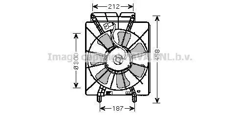 Вентилятор двигуна HONDA CR-V 2.0 06- (вир-во AVA) AVA COOLING HD7533 (фото 1)