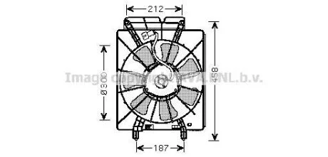 Вентилятор двигуна HONDA CR-V 2.0 06- (вир-во AVA) AVA COOLING HD7533