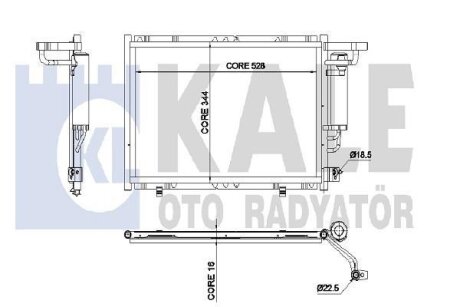 FORD Радіатор кондиціонера (конденсатор) B-MAX 1.5 TDCi 12-, FIESTA VI 08- KALE 342520