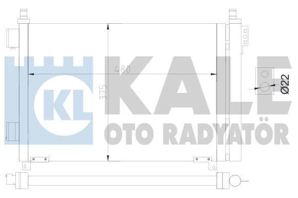NISSAN Радіатор кондиціонера (конденсер) MICRA IV (K13K, K13KK) 1.2 10- KALE 343170 (фото 1)