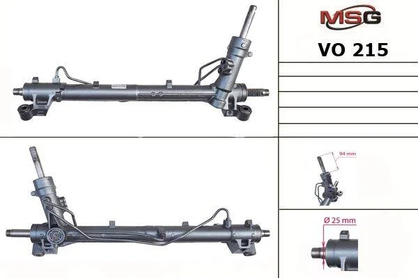 Рульова рейка з ГПК VOLVO V50/S40/C30 04-13 MSG VO215 (фото 1)