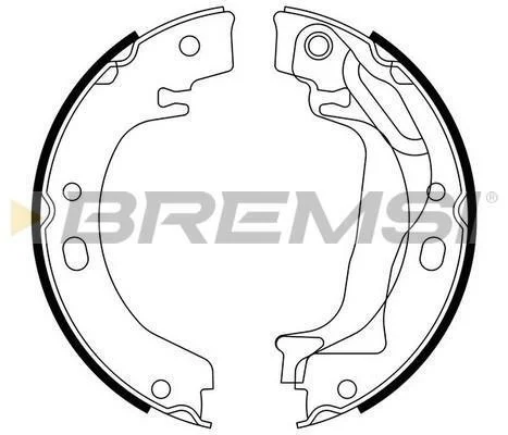 Комплект гальмівних колодок, стоянкове гальмо BREMSI GF0970 (фото 1)