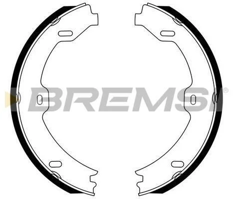 Комплект гальмівних колодок, стоянкове гальмо BREMSI GF0312 (фото 1)