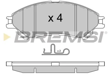 Комплект гальмівних накладок, дискове гальмо BREMSI BP3603