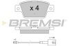 Комплект гальмівних накладок, дискове гальмо BREMSI BP3511 (фото 1)