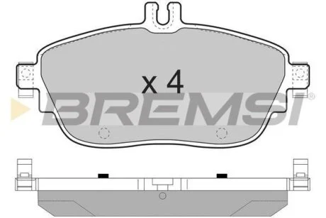 Комплект гальмівних накладок, дискове гальмо BREMSI BP3496