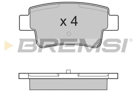 Комплект гальмівних накладок, дискове гальмо BREMSI BP3228