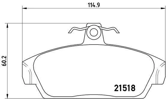 Гальмівні колодки дискові BREMBO P52 015 (фото 1)