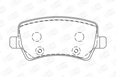 FORD гальмівні колодки задн. Galaxy 06-, Volvo S80, V70 CHAMPION 573250CH