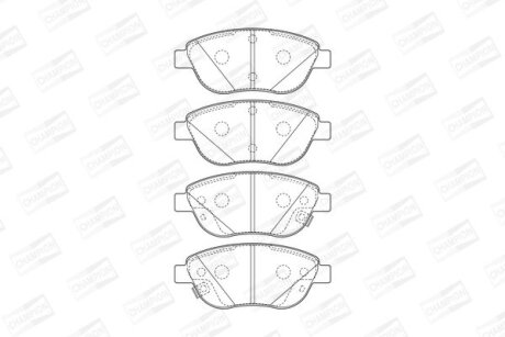 FIAT Гальмівні колодки передні 500 (312) 1.4 07- CHAMPION 573446CH