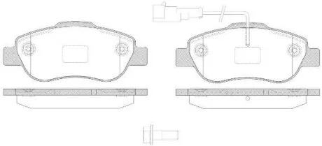 FIAT колодки гальмівні передн.Panda 03-,500,Ford Ka 08- REMSA 1100.21