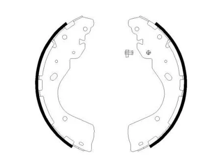 HELLA NISSAN гальмівні колодки барабанні Navara 05-, FORD RANGER HELLA PAGID 8DB 355 022241