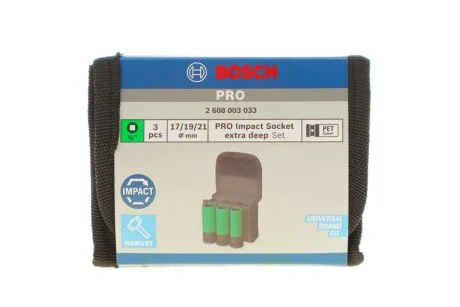 PRO Наб уд торц гол ExDp 3шт 1/2" 85мм BOSCH 2608003033