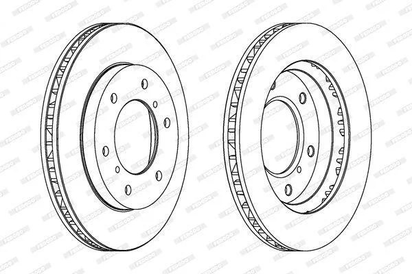 Brake disk FERODO DDF1384C (фото 1)