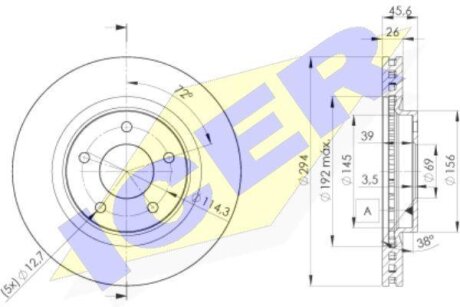 Диск гальмівний ICER 78BD46442
