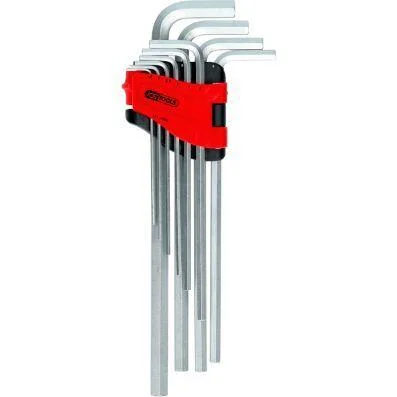 Комплект кутових штифтових гайкових ключів подовжених 10 шт KS TOOLS 151.4980 (фото 1)