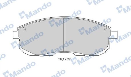 Комплект гальмівних накладок, дискове гальмо MANDO MBF015246
