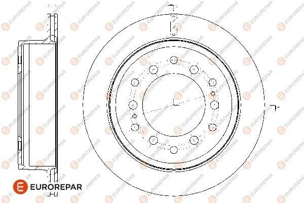 8708309198 ДИСК ГАЛЬМ?ВНИЙ ЗАДН?Й 2ШТ. EUROREPAR 1667865580 (фото 1)