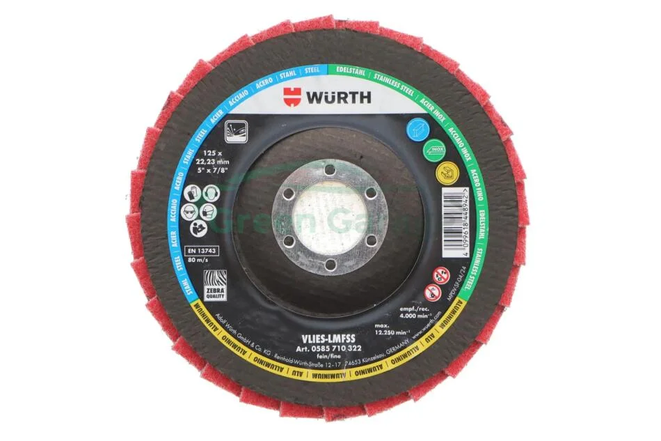 Диск пелюстковий флісовий RED PERFECT 3D, FINE, D125, 22,23 mm, ZEBRA {арт. } WURTH 0585710322 (фото 1)