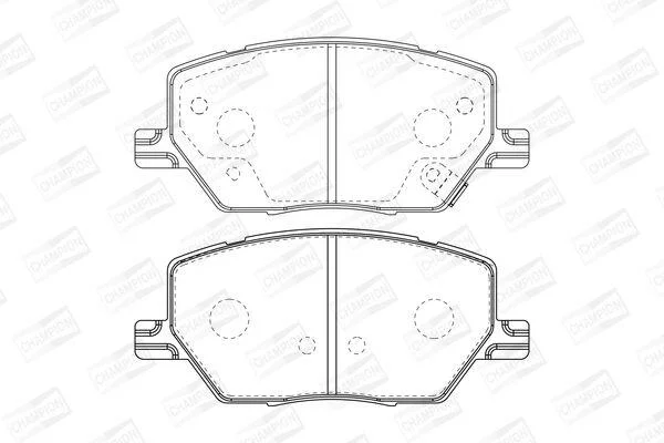 JEEP Гальмівні колодки передні COMPASS 1.3 20-, COMPASS 1.4 17-, RENEGADE SUV 1.4 14- CHAMPION 573610CH (фото 1)