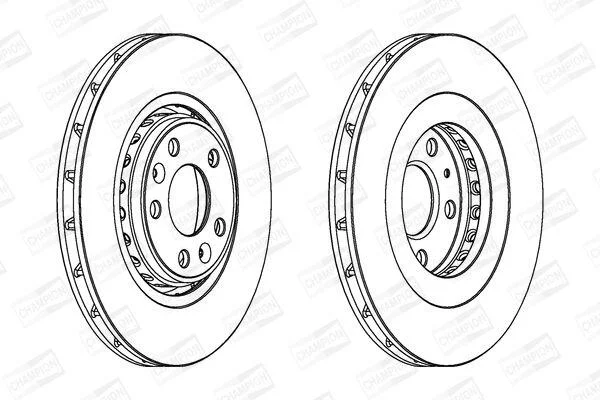 КОМПЛ.2 ШТ/ Гальмівний диск пер. Renault Espace, Grand Scenic, Laguna, Megane 08- (320*28) CHAMPION 562596CH (фото 1)