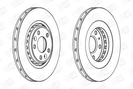 КОМПЛ.2 ШТ/ Гальмівний диск пер. Renault Espace, Grand Scenic, Laguna, Megane 08- (320*28) CHAMPION 562596CH