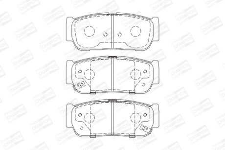 KIA гальмівні колодки задн.Sorento 02-,SsangYong Rexton,Kyron,Rodius 05- CHAMPION 573676CH
