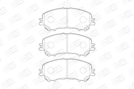 NISSAN колодки гальм. передні Qashqai 1,2-1,6 13-, X-Trail 1,6 13- CHAMPION 573659CH