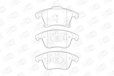 FORD колодки гальм. передн. Mondeo 14-, Galaxy, S-Max 15- CHAMPION 573674CH