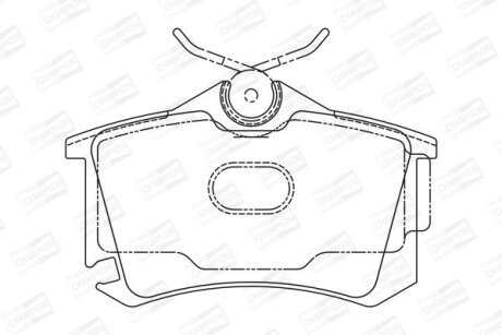 VW гальмівні колодки задн.Audi,Seat,Skoda Fabia,Polo 01- CHAMPION 573682CH