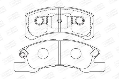 MITSUBISHI колодки гальм. передн. Space Star 1,0-1,2 12- CHAMPION 572615CH