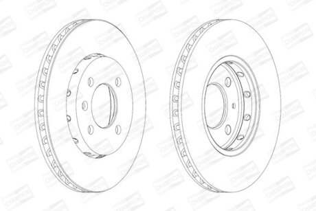 VW диск гальмівний передн.Up,Load,Skoda Citigo,Seat 11- CHAMPION 562727CH