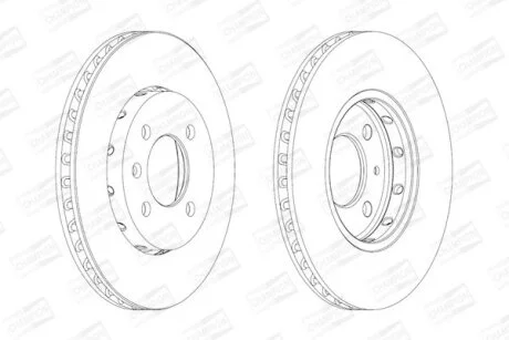 КОМПЛ.2 ШТ/ Гальмівний диск пер. VW UP! (256*22) CHAMPION 562727CH