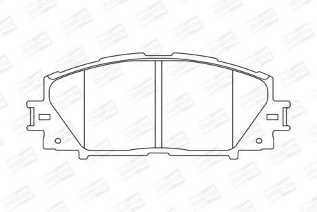 TOYOTA Гальмівні колодки передн.Yaris 05-,Prius 09- CHAMPION 572631CH