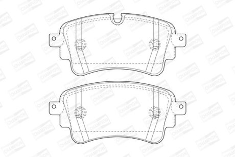 VW Колодки гальмівні задні. AUDI A4/A5/Q5/Q7 15- CHAMPION 573628CH
