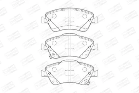 Гальмівні колодки пер. Toyota Auris 07-12 (bosch) CHAMPION 572524CH