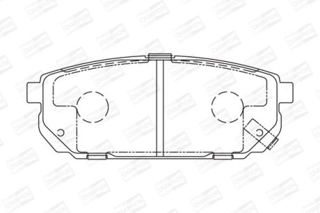 KIA гальмівні колодки дискові Sorento 02- задн CHAMPION 572549CH