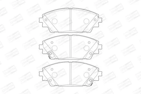 Гальмівні колодки пер. Mazda 3/CX-3 13- (Akebono) CHAMPION 573611CH