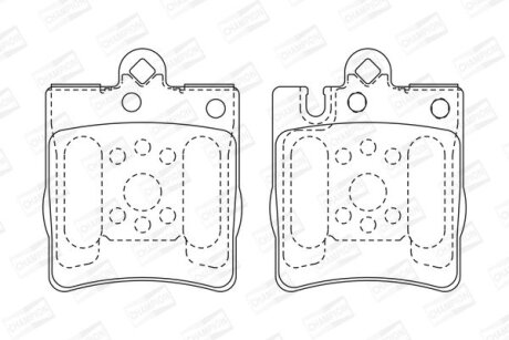 DB гальмівні колодки задн. W203,W210 00- CHAMPION 571988CH