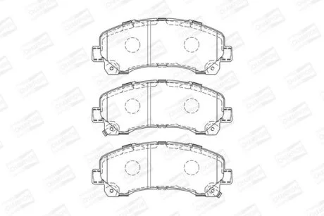 ISUZU колодки гальм. передн.D-Max I,II CHAMPION 573467CH