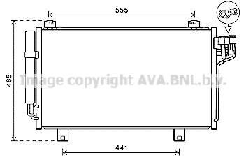 AVA Радіатор кондиціонера MAZDA 6 (2013) 2.2 AVA COOLING MZ5261D
