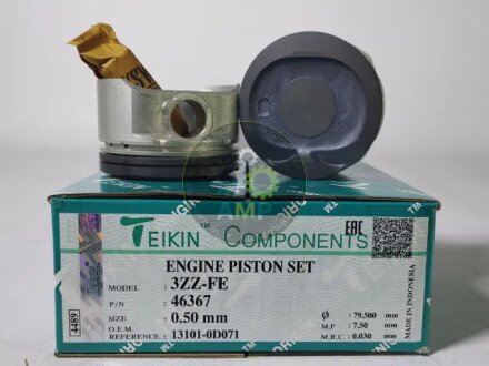 Поршень із пальцем 0.5 (к-кт на двигун) 3ZZ-FE, TEIKIN 46367050